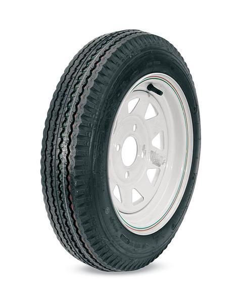 Trailer Tire/Wheel Assembly - 4-Ply Rated/Load Range B - 4.80-12 - 4 Hole Rim