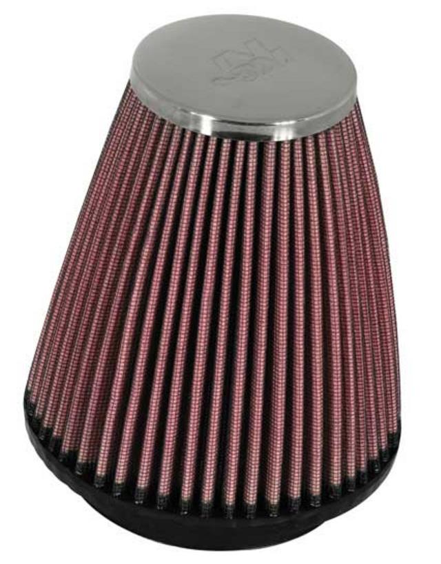Universal Round Tapered Air Filter - Chrome End Cap