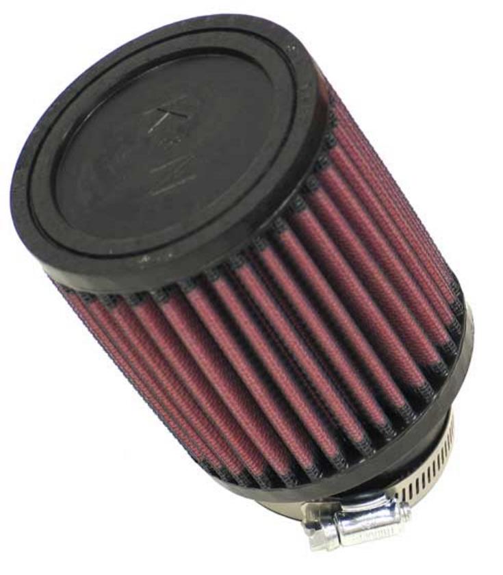 Universal Round Straight Air Filter - Rubber End Cap