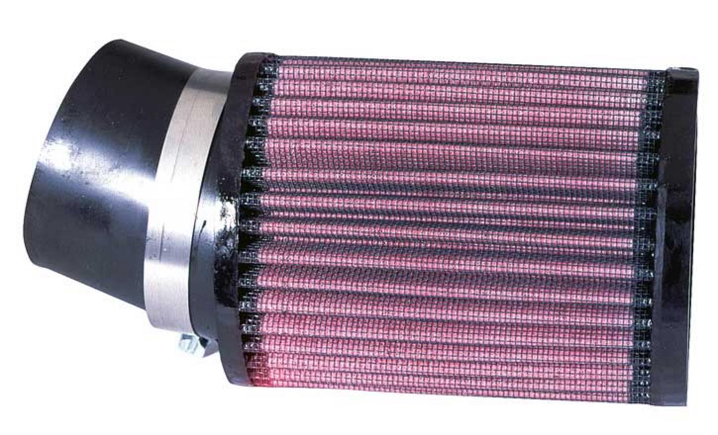 Universal Round Straight Air Filter - Rubber End Cap