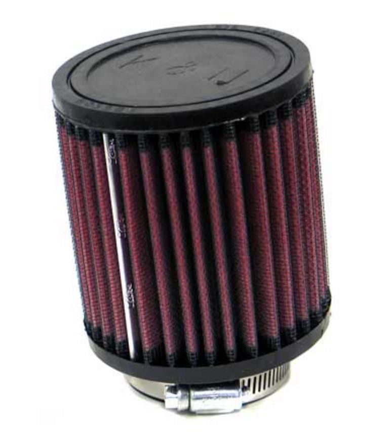 Universal Round Straight Air Filter - Rubber End Cap
