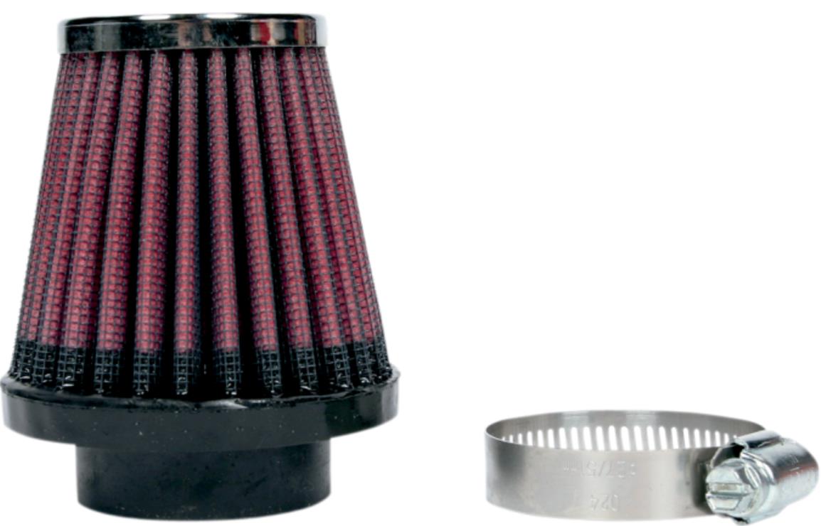 Universal Round Tapered Air Filter - Chrome End Cap