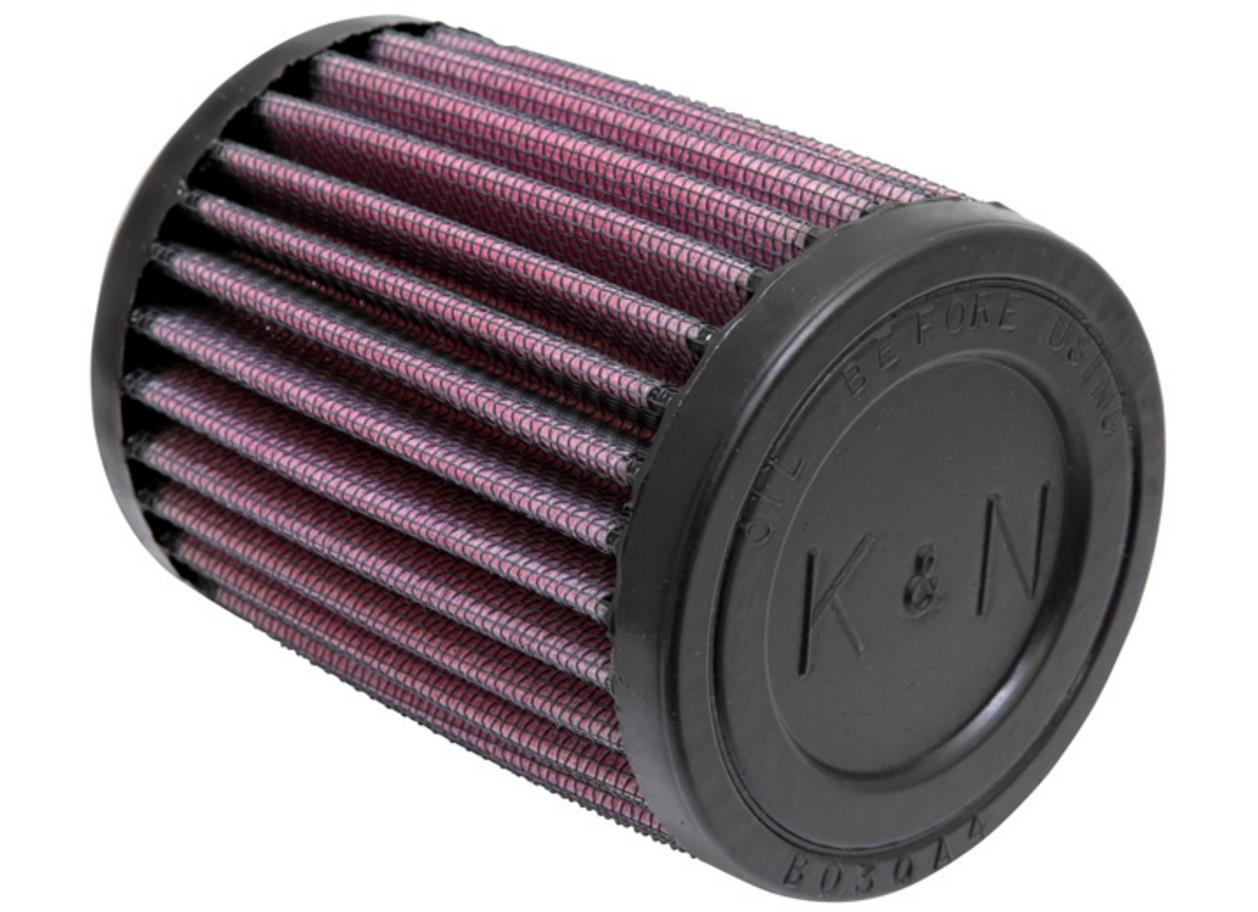 Universal Round Straight Air Filter - Rubber End Cap