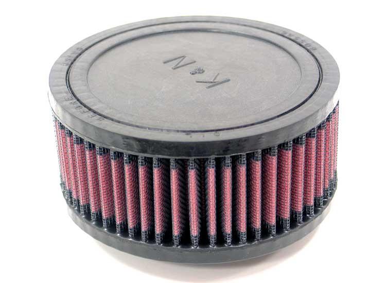 Universal Round Straight Air Filter - Rubber End Cap
