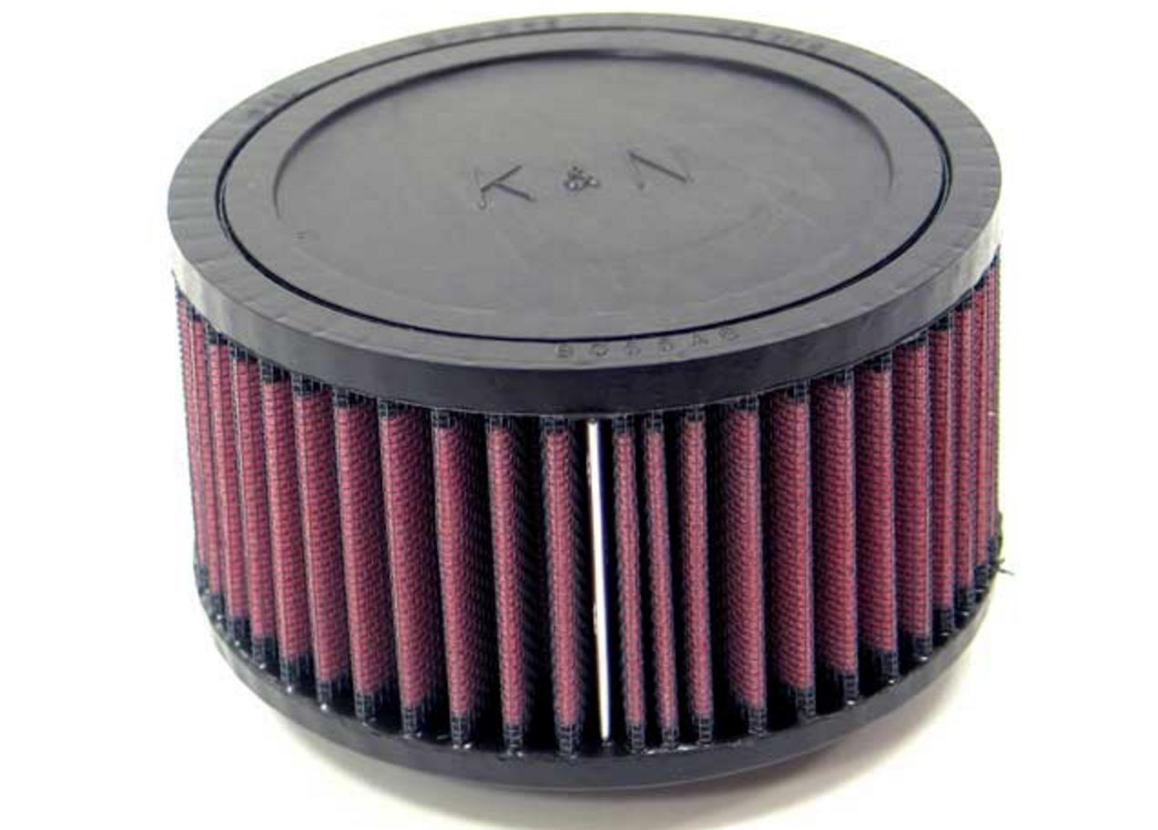 Universal Round Straight Air Filter - Rubber End Cap
