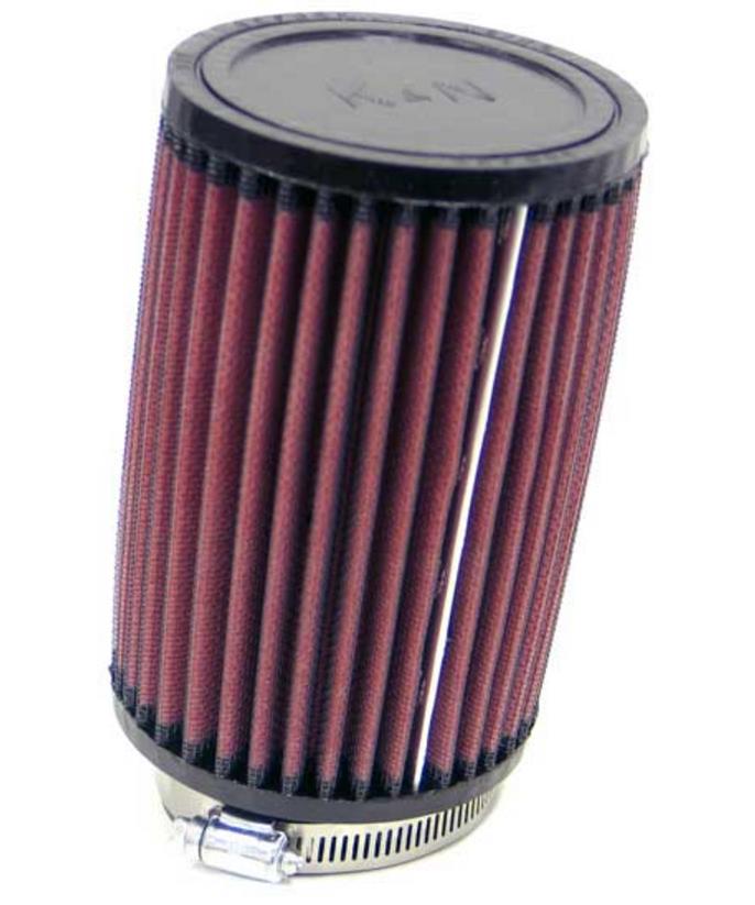 Universal Round Straight Air Filter - Rubber End Cap