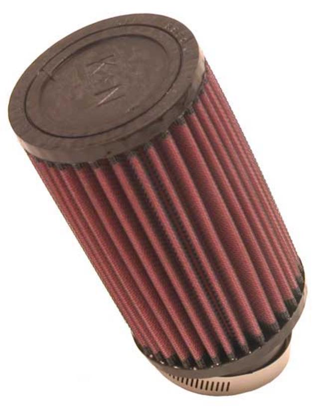 Universal Round Straight Air Filter - Rubber End Cap