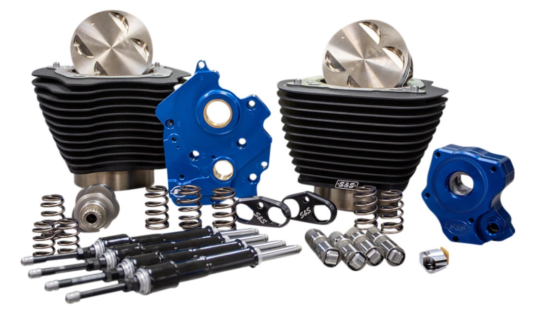 124in. Power Package - Chain Cam, Oil Cooled, Black Pushrods, Wrinkle Black w/o Highlighted Fins