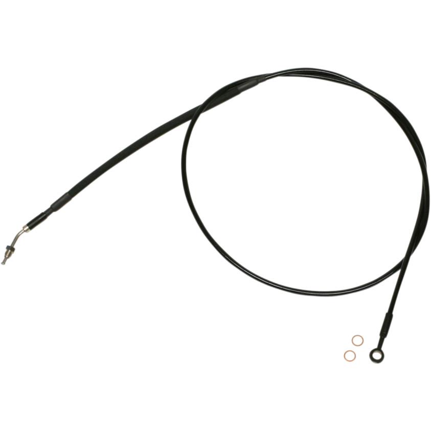 XR Stainless Hydraulic Clutch Line - +6in. - Black/Black Fittings