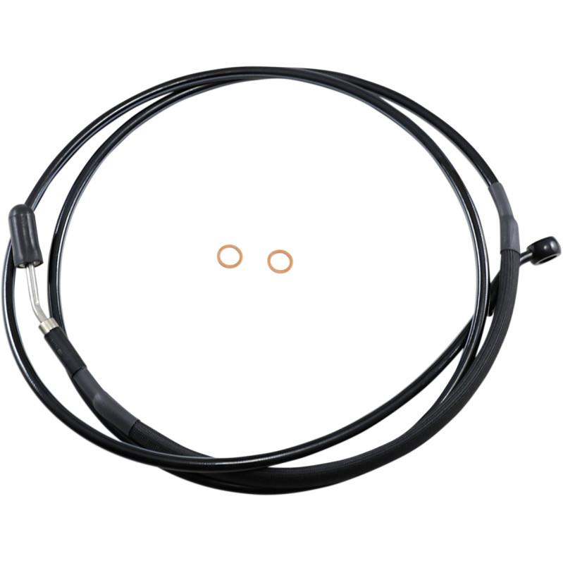 XR Stainless Hydraulic Clutch Line - +10in. - Black/Black Fittings