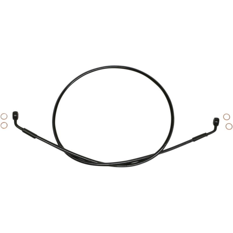 Black Coated XR Stainless Front Brakeline Kit with Black Fittings - 46in. Total Length
