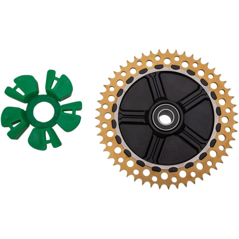 Cush Drive Chain Sprocket with Black Anodized Carrier - 53T - Gold