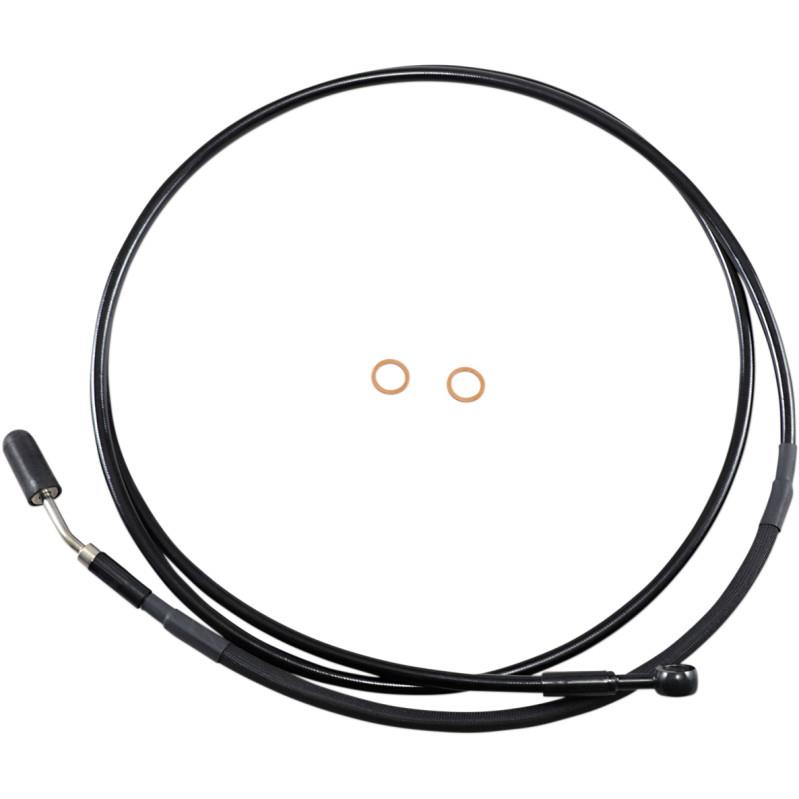 XR Stainless Hydraulic Clutch Line - +8in. - Black/Black Fittings