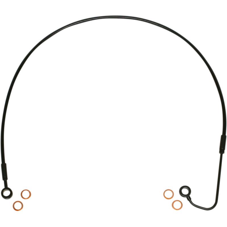 Black Coated XR Stainless Upper Front Brakeline Kit with Black Fittings - 43-1/4in. Total Length