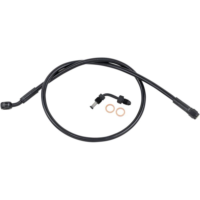 Black Coated XR Stainless Front Brakeline Kit with Black Fittings - 30in. Total Length