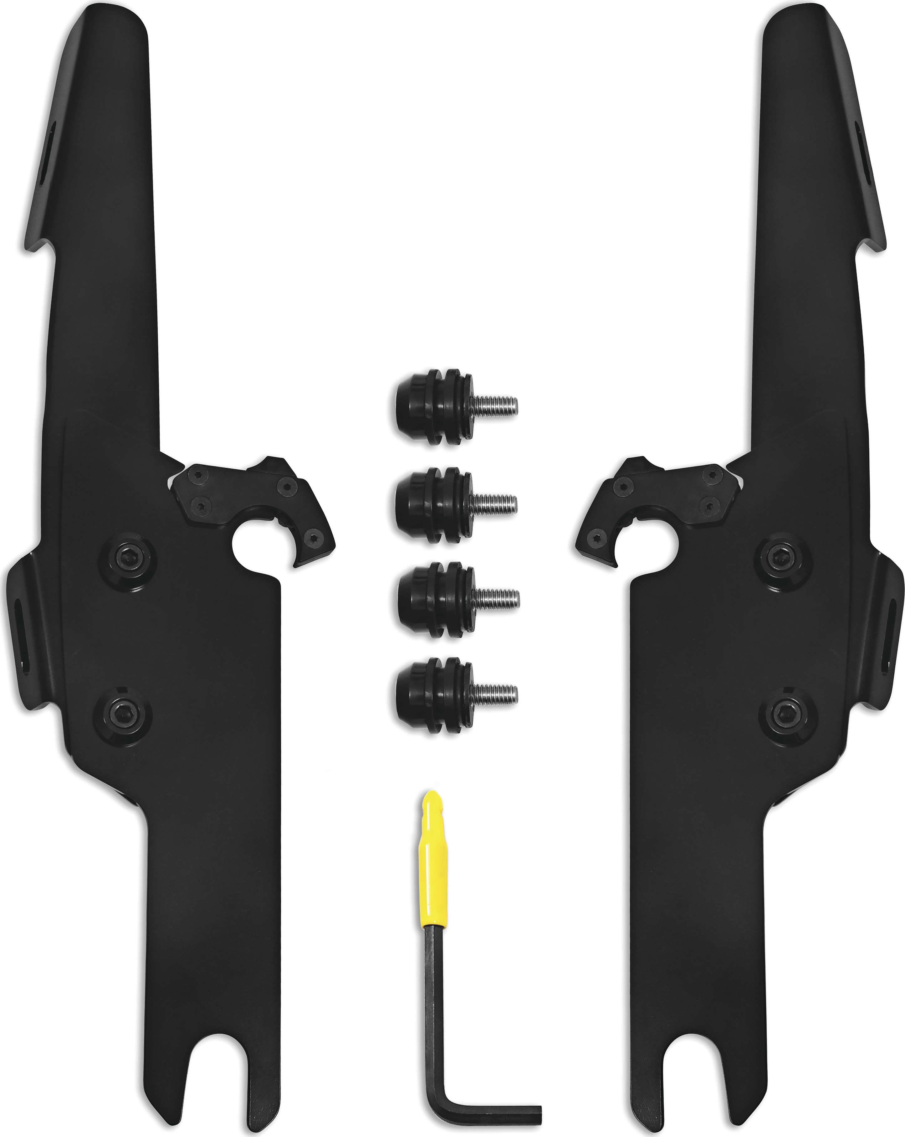 Trigger-Lock Mount Kit for Batwing Fairing and Fats/Slim Windshields - Black