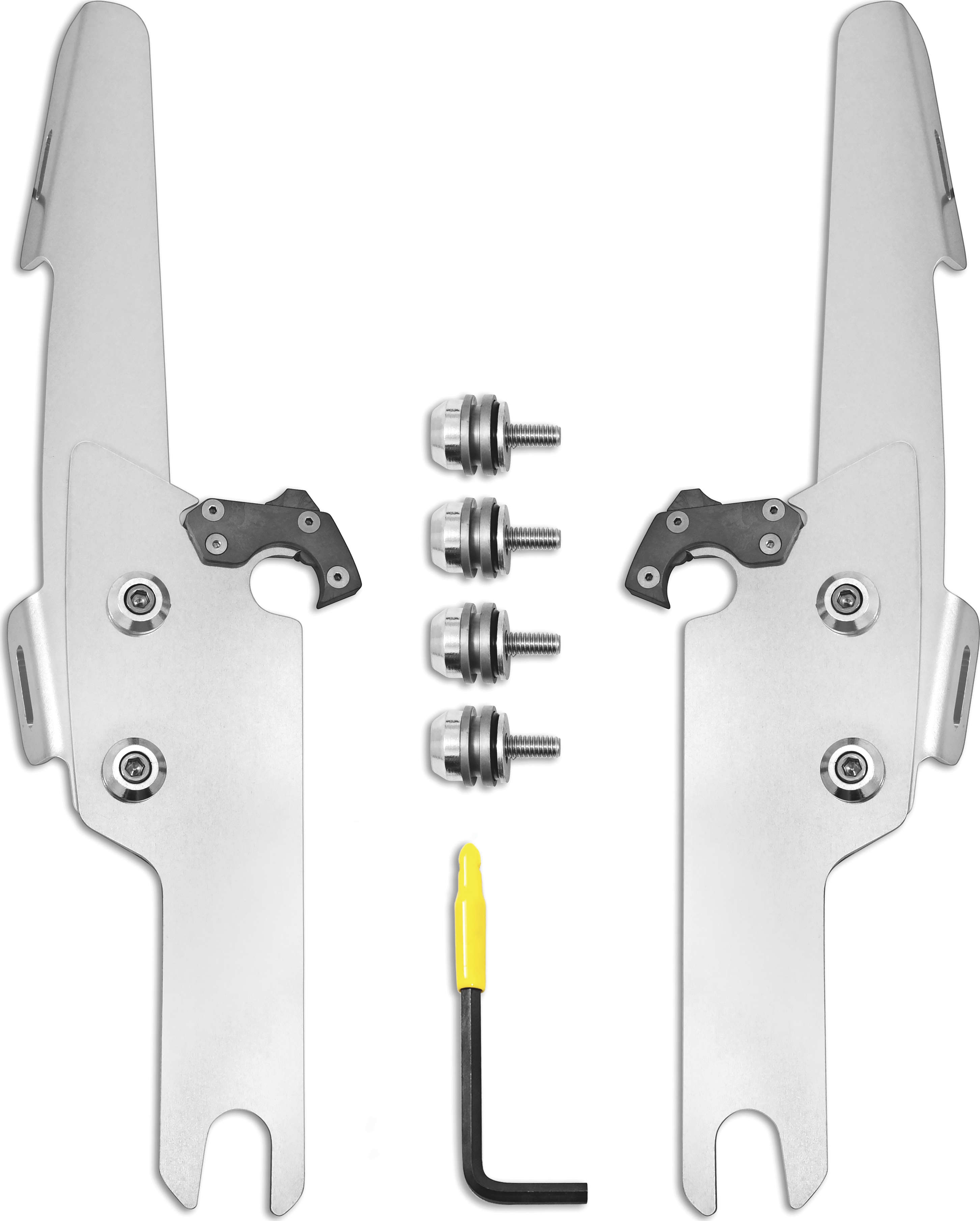 Trigger-Lock Mount Kit for Batwing Fairing and Fats/Slim Windshields - Polished