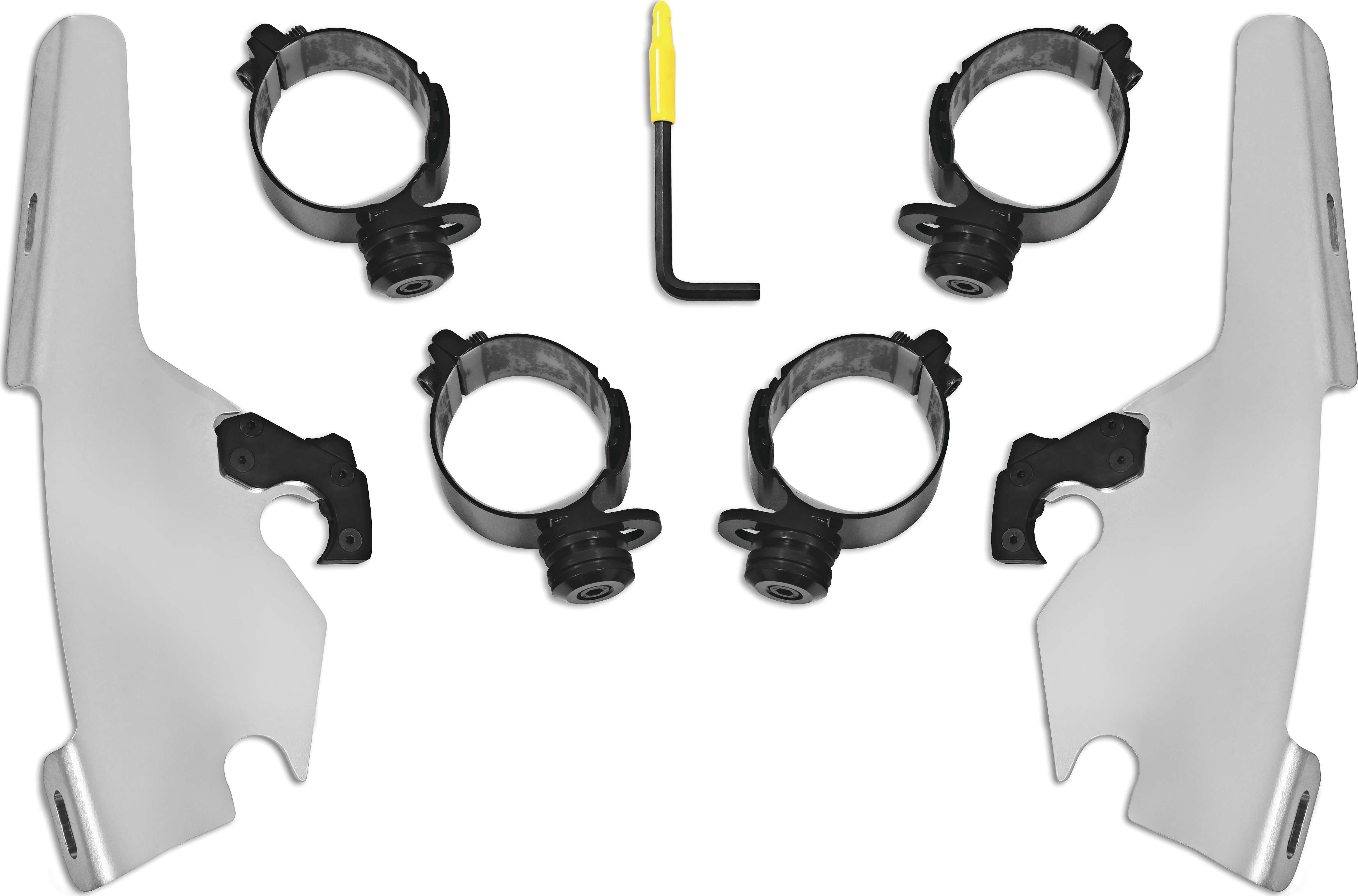 Trigger-Lock Mount Kit for Batwing Fairing and Fats/Slim Windshields - Polished