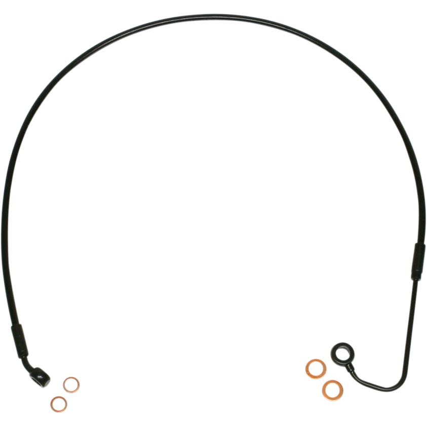 Black Coated XR Stainless Upper Front Brakeline Kit with Black Fittings - 37-1/4in. Total Length