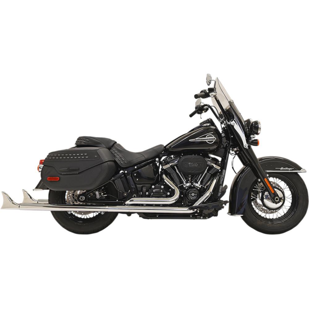 True Duals with 36in. Fishtail Mufflers - with Baffle - Chrome