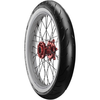 Cobra Chrome AV91 Front Tire - 100/90-19 - White Wall