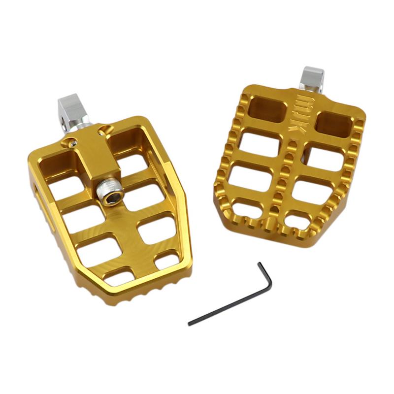 Billet Footpegs - 3in. L X 4in. W - Red Anodized