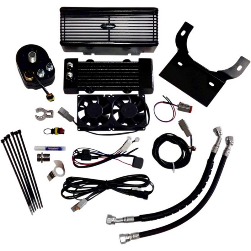 Below Regulator Mounted Oil Cooler Kit - Flat Black