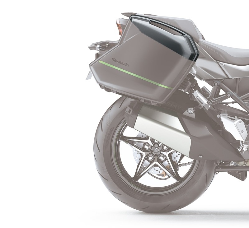 KQR Hard Saddlebag Color Panel Set - 28L. - Metallic Graphite Gray