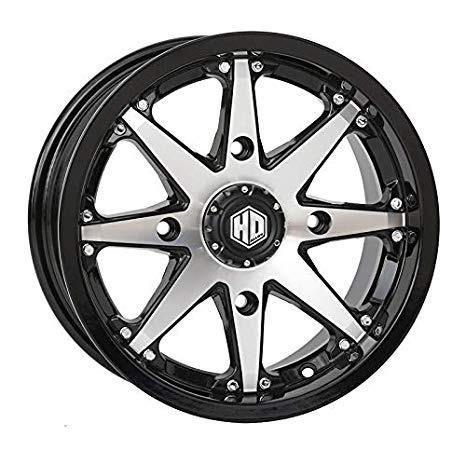 HD10 Alloy Front/Rear Wheel - 14x7 - 5+2 Offset - 4/110 - Machined with Gloss Black