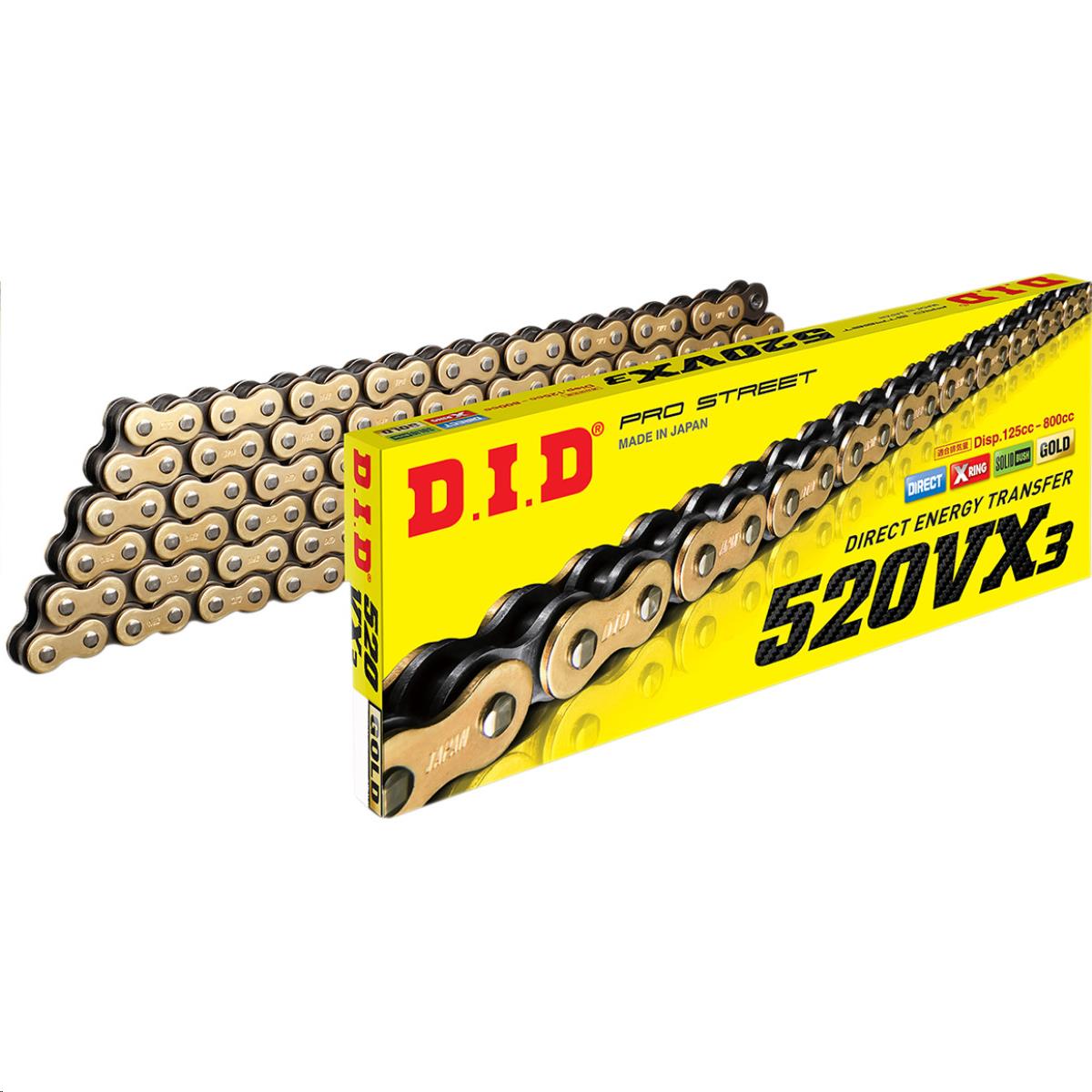 520VX3 Professional O-Ring Series Chain - 130 Links - Gold