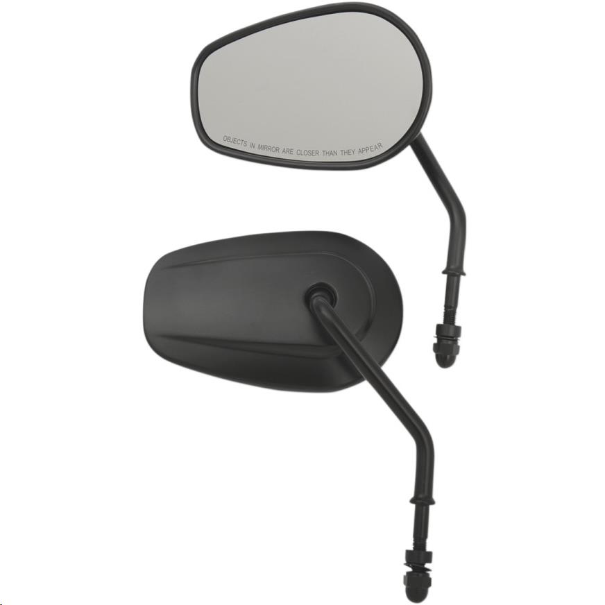 OEM-Style Teardrop Mirror - Long Stem - Matte Black