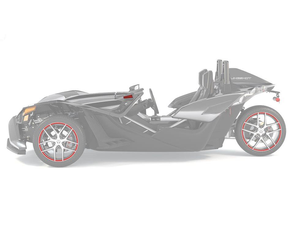 Rim and Mirror Decal Kit - Red Pearl