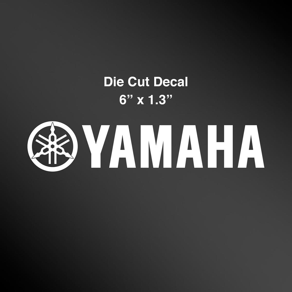 Yamaha White Decal - 6in.