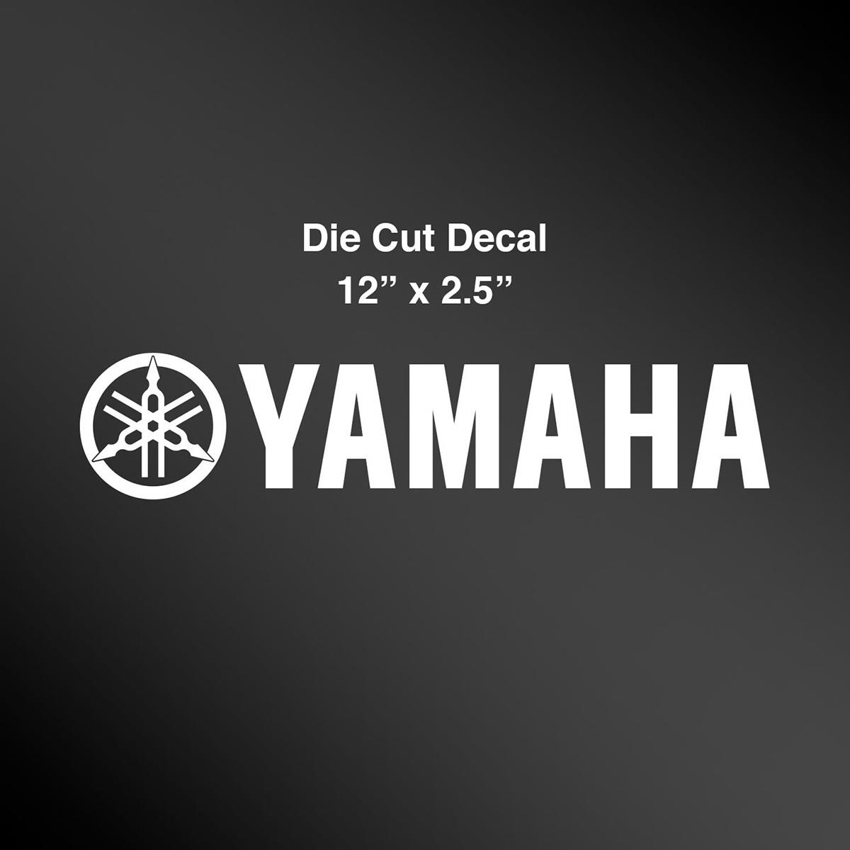 Yamaha White Decal - 12in.