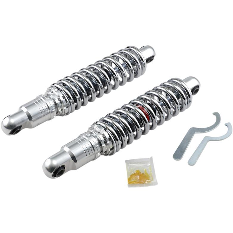 Premium Ride-Height Heavy Duty Adjustable Shocks - 13in. - Chrome