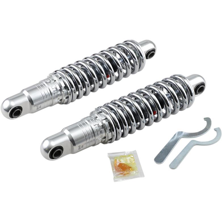 Premium Ride-Height Heavy Duty Adjustable Shocks - 12in. - Chrome
