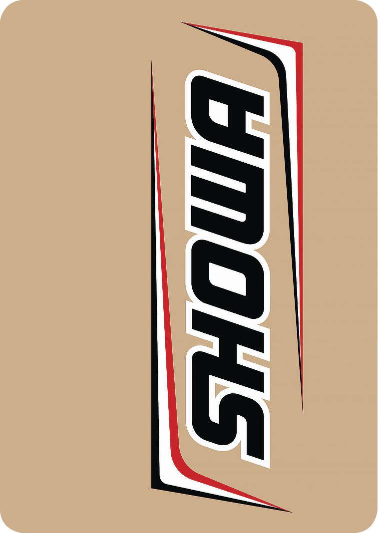 Upper Forks Decal - Showa - Black/Red