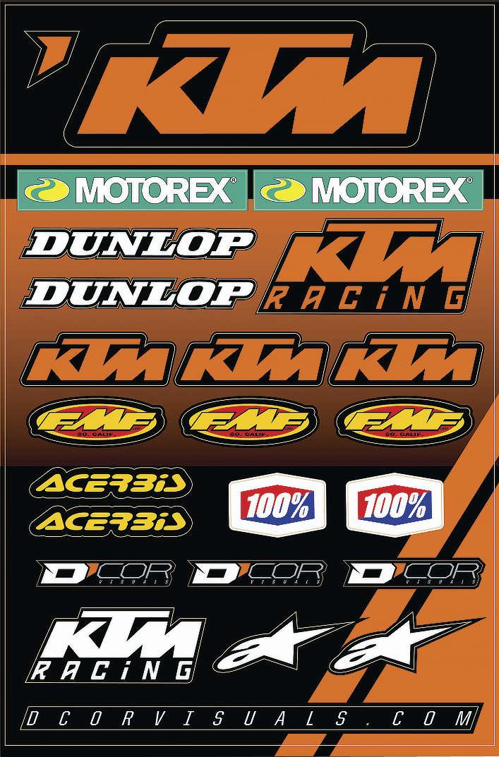 Decal Sheet - KTM 3