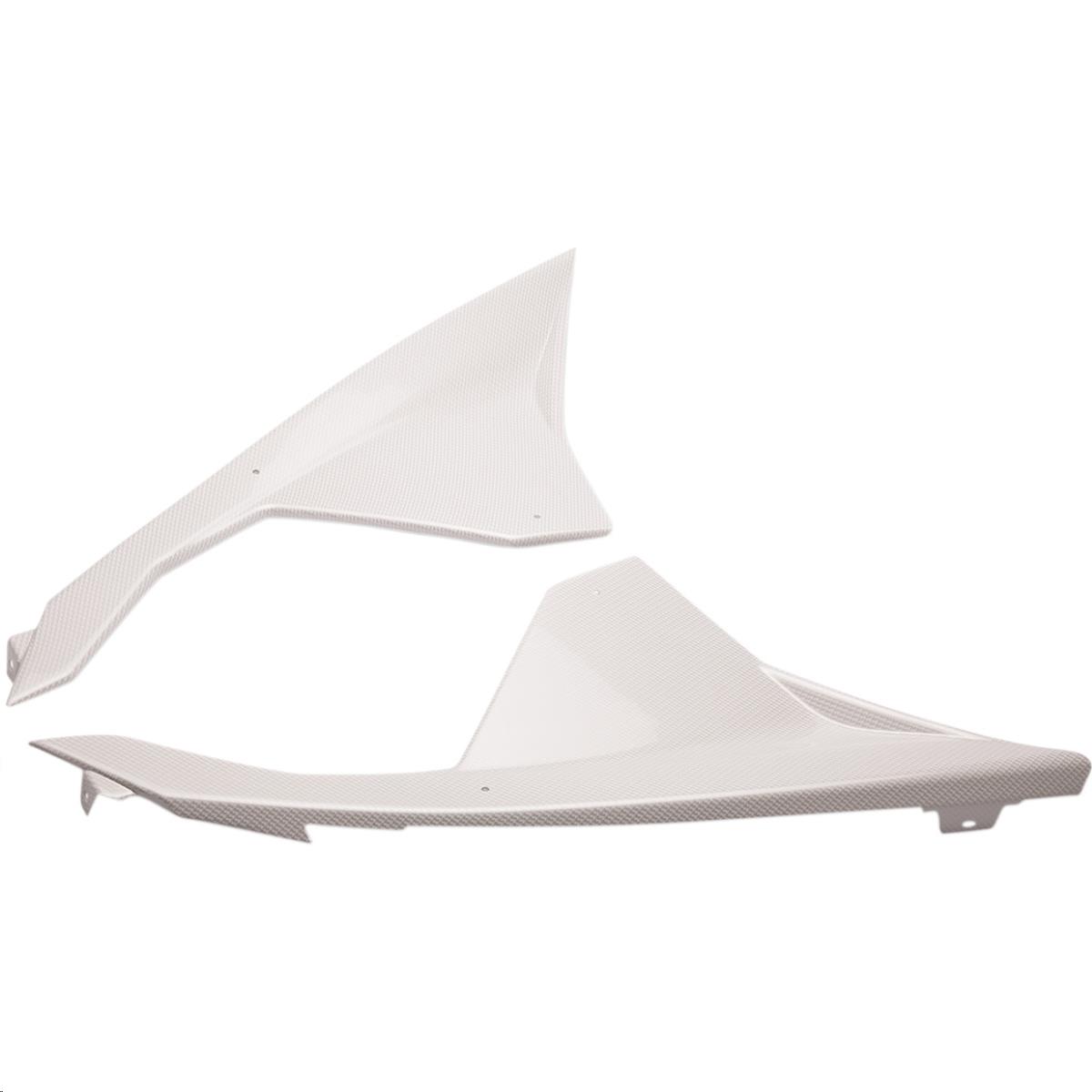 Front Fenders - White Carbon Fiber-Look