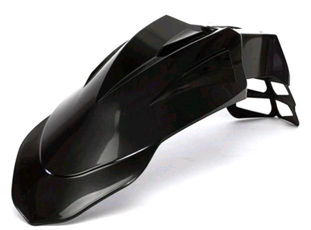 Supermoto Evo Front Fender - Black/Black