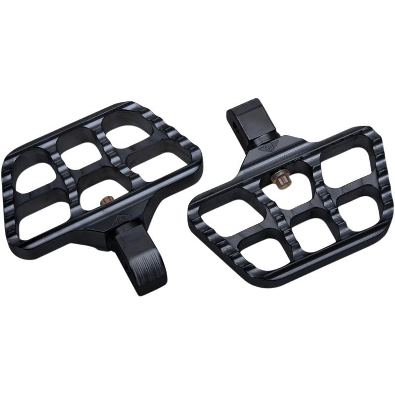 Mini Serrated Passenger Floorboard - Black Anodized