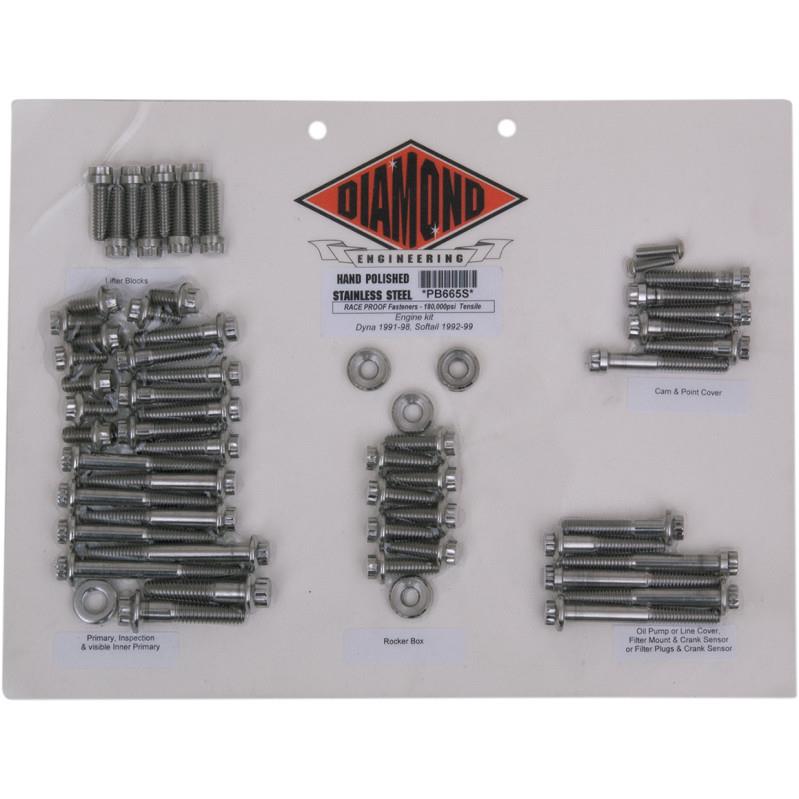 12-Point Polished Stainless Engine Kit