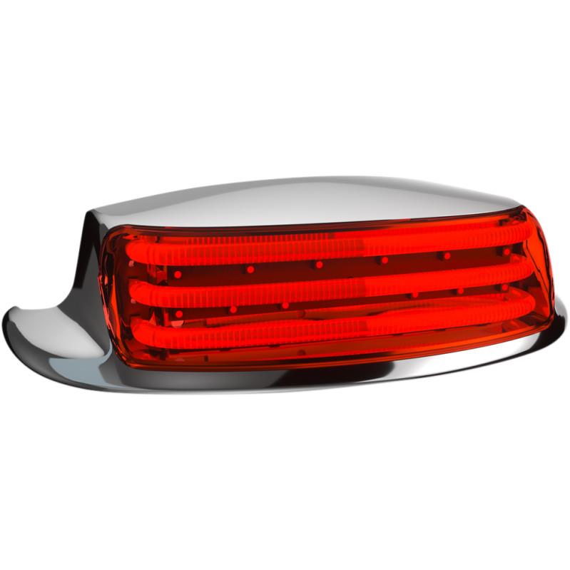 Probeam Rear Fender Tip Lights - Chrome, Finish, Red Lens