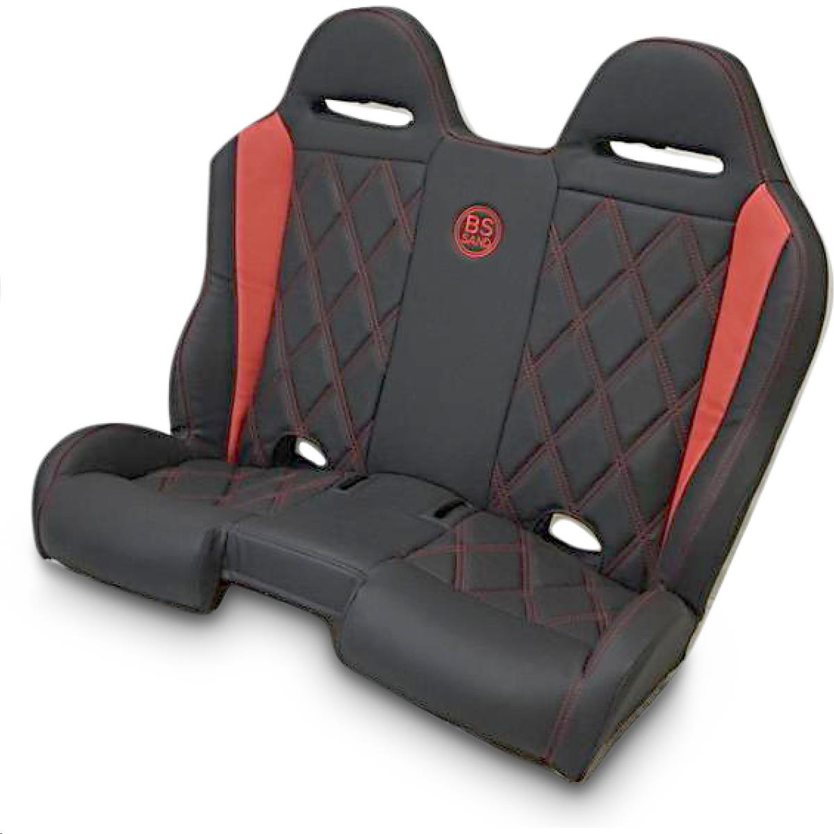 Performance Front/Rear Bench Seat - Diamond - Black/Red
