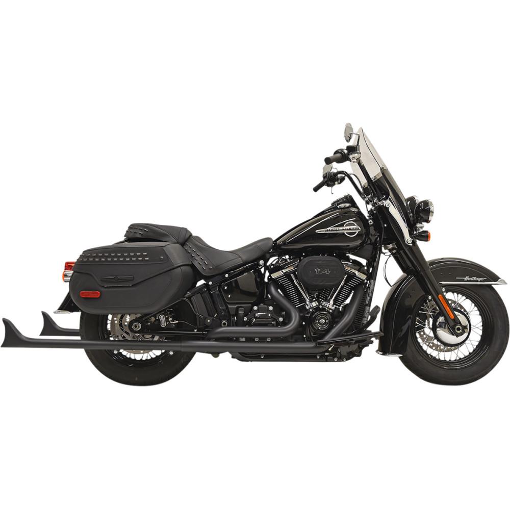 True Duals with 36in. Fishtail Mufflers - No Baffle - Black