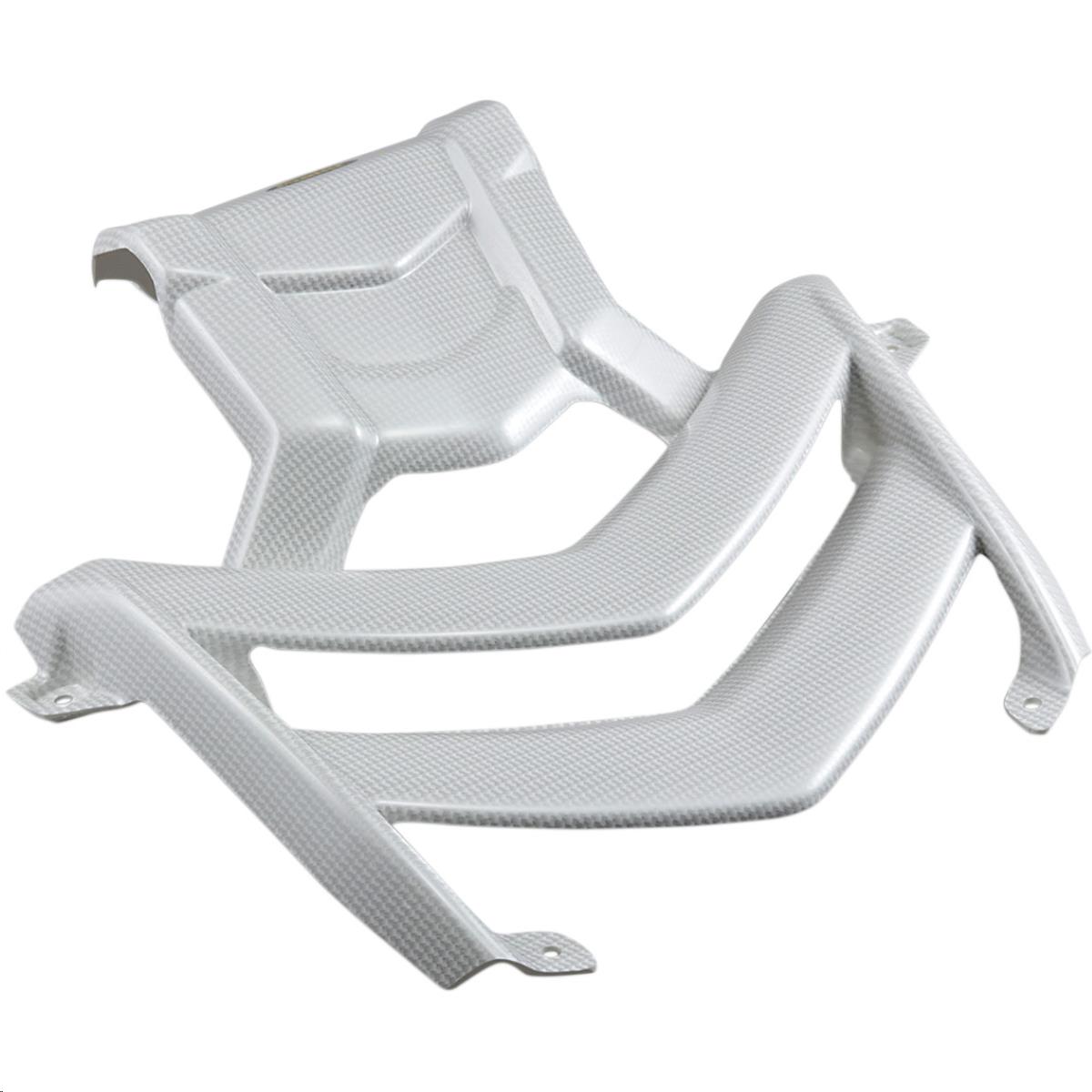 Stock Hood - White Carbon Fiber-Look