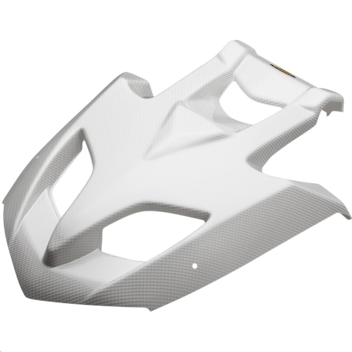 Custom Scooped Hood - White Carbon Fiber-Look