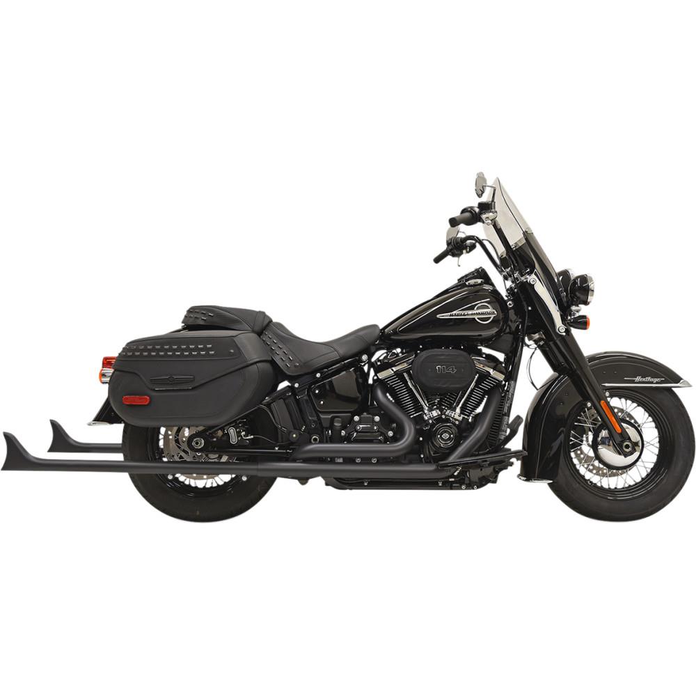 True Duals with 39in. Fishtail Mufflers - No Baffle - Black