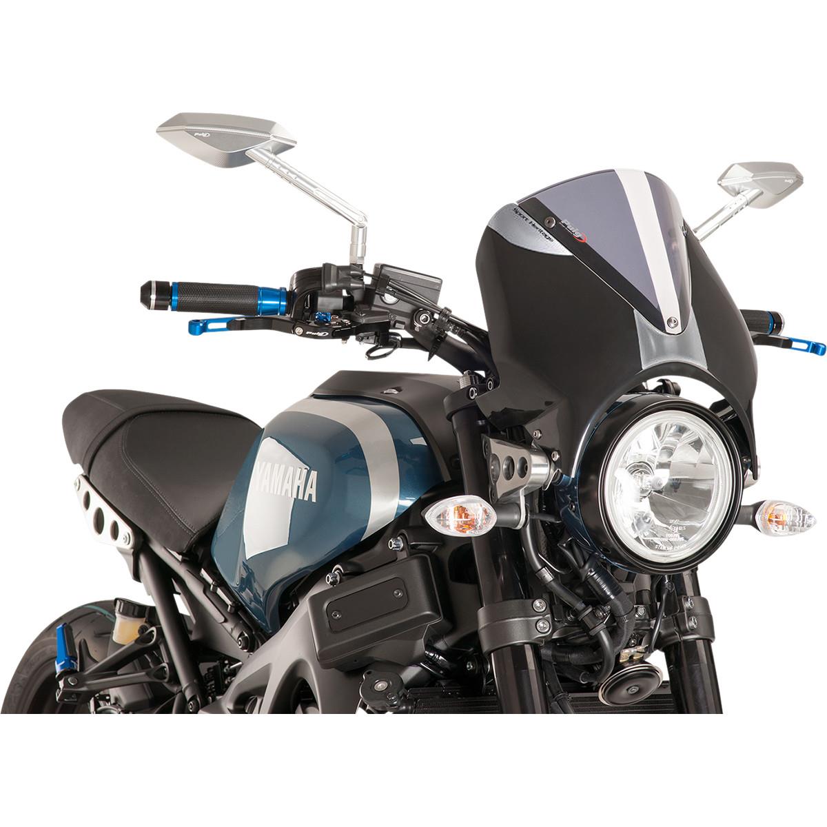 Retro Visor - Matte Black Fairing - Light Smoke