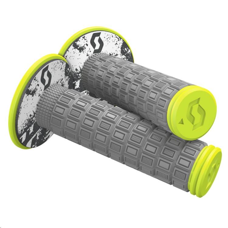 Mellow ATV Grips - Gray/Neon Yellow